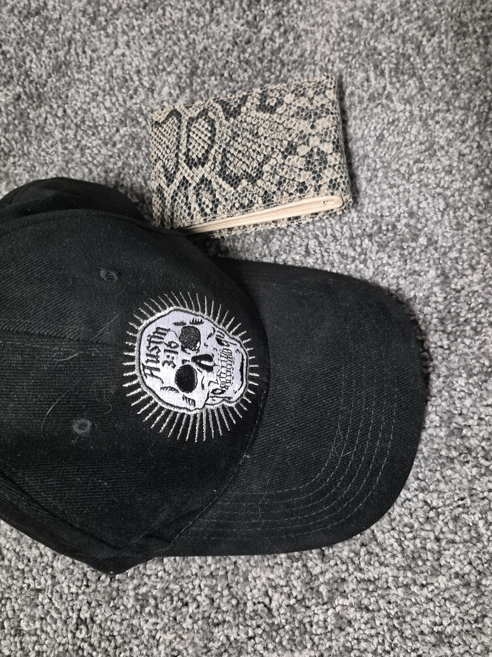 Vintage WWF Stone Cold Steve Austin Hat + Snake-Skin Wallet